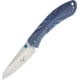 V NIVES Poseidon Linerlock Folding Knife, 4.75in Closed, 3.5in Satin 154Cm SS Blade, Blue Sculpted Titanium Handle, Thumb Stud, Pocket Clip, Storage Case., V04TIPBL