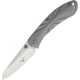 V NIVES Poseidon Linerlock Folding Knife, 4.75in Closed, 3.5in Satin 154Cm SS Blade, Gray Sculpted Titanium Handle, Thumb Stud, Pocket Clip, Storage Case., V04TIP
