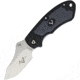 V NIVES Stout Linerlock Folding Knife, 3.63in Closed, 2.25in Satin 8Cr13Mov SS Drop Point, Black Aluminum Handle With Gray Rubber Insert, Thumb Stud, Pocket Clip, Storage Case., V07ALPBK