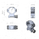Vector Optics X-Accu 25.4mm Picatinny Rings, 1in, Chorme, XASR-2501