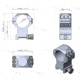 Vector Optics X-Accu 30mm Picatinny Rings, 1.5in, High Profile, Chorme, XASR-3003
