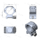 Vector Optics X-Accu 30mm Picatinny Rings, 1in, Low Profile, Chorme, XASR-3001