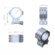 Vector Optics X-Accu 34mm Adjustable Elevation Picatinny Rings, 1913 Picatinny Mount, Black Matte, Chorme, XASR-3050