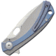 Viper Lille Framelock Tiium Folding Knife, 3.63in Closed, 2.5in Satin Bohler M390 SS Blade, Blue/Silver Anodized Titanium Handle, Thumb Pull, Pocket Clip, Designed By Jesper Voxnaes, V5962TIBL