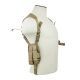 VISM Ambidextrous Horizontal Shoulder Holster/Double Magazine Holder/Tan, TAN CV2909T