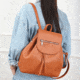 VISM BW9936 PU Daypack, Brown, BW9936BR