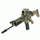 VISM ECO Prismatic Scope 4X Scope/Laser &amp; NAV LED/Green Micro Dot, Tan VECO434QRTG