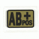 Voodoo Tactical Blood Type Rubber Patch, AB+, Coyote, 07-0997007000