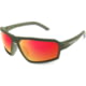 WarBird Sleeper Cell Glasses, Green Frames/Brown Lens/Red Shield, EYSCGRBRRDR