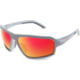 WarBird Sleeper Cell Glasses, Grey Frames/Smoke Lens/Red Shield, EYSCGYSMRDR