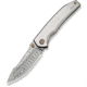 We Knife Co Ltd Ryson Thumb Stud Knife Gray Titanium Handle 3.33inch Hugin Damasteel Blade