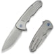 We Knife Co Ltd Starlash Folding Knife, 3.97in, Bohler M390 Stainless Steel, Drop Point Blade, 6Al4v Titanium Gray Handle, WE23011C-2