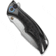 We Knife Co Ltd Tighe Down Flipper &amp; Thumb Stud &amp; Button Lock Knife Polished Gray Orange Peel Textured Titanium Integral Handle With Rose Carbon Fiber Inlay