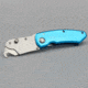 Wiebe Knives Zipper Utility Knife, 3.5in Closed, Stainless Steel Blade, Blue Aluminum Handle, DS11 ZIPR
