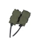 Wilder Tactical Urban Assault Standard Rotating Double Pistol Magazine Pouch, UAB Clip, Ranger Green, UASRDPRGBC