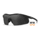 Wiley X 3552 Vapor Comm Temples Smoke Gray/Clear/Light Rust Lens Polycarbonate