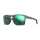 Wiley X WX Founder Active 6 Sunglasses, Captivate Polarized Green Mirror/Matte Graphite Fr, AC6FND07