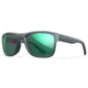 Wiley X Active 6 Ovation Matte Sunglasses, Polar Green Mirror, Graphite Grey Lens, AC6OVN17