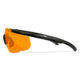 Wiley X Changeable Series Saber Advanced Safety Glasses, Matte Black Frame, Grey Clear Rust Lens, 308