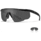 Wiley X Changeable Series Saber Advanced Safety Glasses, Matte Black Frame, Clear Grey Lens, 315