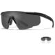 Wiley X Changeable Series Saber Advanced Safety Glasses, Matte Black Frame, Clear Grey Lens, 315
