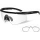 Wiley X Saber Advanced Sunglasses - Clear Lens / Matte Black Frame w/RX insert, 303RX