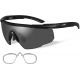 Wiley X Saber Advanced Sunglasses - 3 Lens Package, 1 Matte Black Frame w/Smoke Grey,Light Rust,Vermillion, 309RX