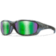 Wiley X Performance Gravity Captivate Pol Sunglasses, Kryptek Neptune Frame, Green Mirror Lens, CCGRA12