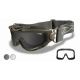 Wiley X Spear Goggle - 2 Lens - Smoke Grey ,Clear Lens / Tan Frame w/RX Insert,SP29TRX