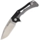 Willumsen Copenhagen Tyran Framelock Folding Knife, 3.25" stonewash finish 440C stainless blade, Black G10 and stainless handle, TY19SBL