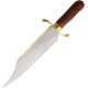 Windlass Primitive Bowie Knife, 12.63 mirror finish stainless bowie blade, Brown wood handle, 400884
