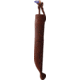 Wood Jewel 8in Reindeer Horn Fixed Blade Knife, 8in Overall, 3.75in Carbon Steel Blade, Reindeer Horn Handle, Leather Sheath, 23LUU9-5