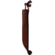 Wood Jewel Reindeer Herder's Knife, 9.75in Overall, 5in Carbon Steel Blade, Curly Birch Handle, Leather Sheath, 23PM