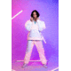 Woodpecker Teddy Fleece Track Pants, Cream, L, WPU002B-CRE-L