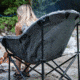 Woods Strathcona Fully Padded Folding Camping Bucket Chair, Gray, CTI0766048G