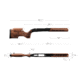 WOOX Exactus Precision Stock - Remington Model 700, M5 DBM / AICS Chassis, Standard, Left Hand, Short Action, Walnut, SH.GNS002.25LH