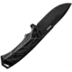 WOOX Rock 62 Fixed Blade Knife, 4.25 in, Drop Point, Mil-Spec Black, Sleipner Steel Blade, Engraved American Walnut Handle, Phantom Black, BU.KNF001.10