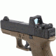 XS Sight Systems DXW Standard Dot for Glock Suppressor Height 17,19,22-24,26,27,31-36,38, Tritium Front, White Stripe Rear GL-0004S-4