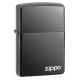 Zippo Classic Style Lighter w/ Zippo Logo, Black Ice 150ZL