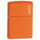 Zippo Classic Style Lighter w/ Zippo Logo, Orange Matte 231ZL