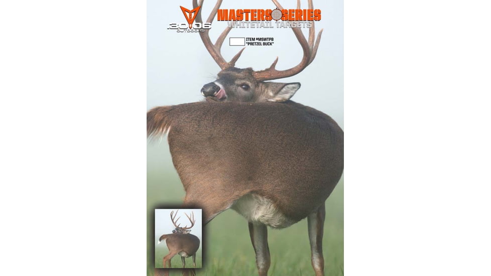 .30-06 Outdoors Whitetail Paper Target, 5 Pieces, Multi, MSW21-1