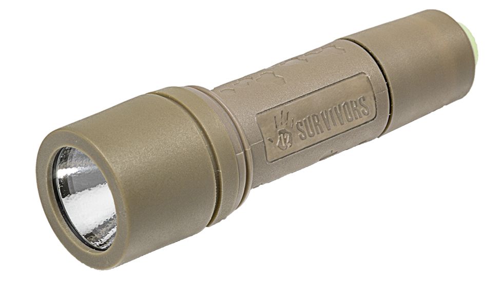 12 Survivors GeoSpark Waterproof Flashlight,150 Lumens TS23001