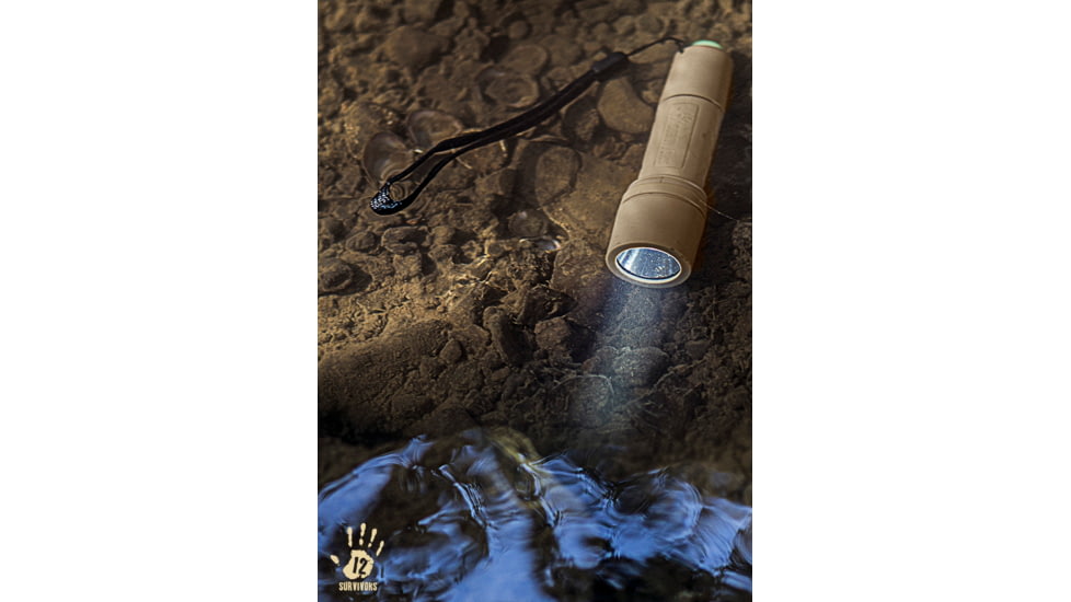 12 Survivors GeoSpark Waterproof Flashlight,150 Lumens TS23001