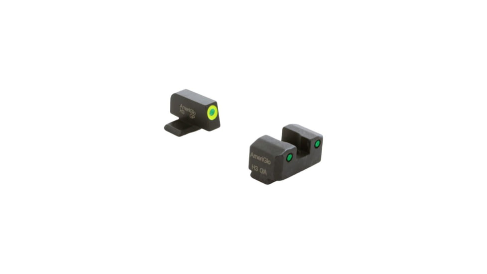 Ameriglo Trooper Tritium Handgun Sight Set for Springfield XD Green Rear Green with Lumigreen Front 44214850, XD-819