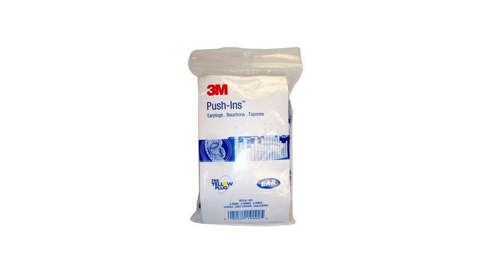 3M PUSH-INS Corded 100 PR/PK 318-1001, Package