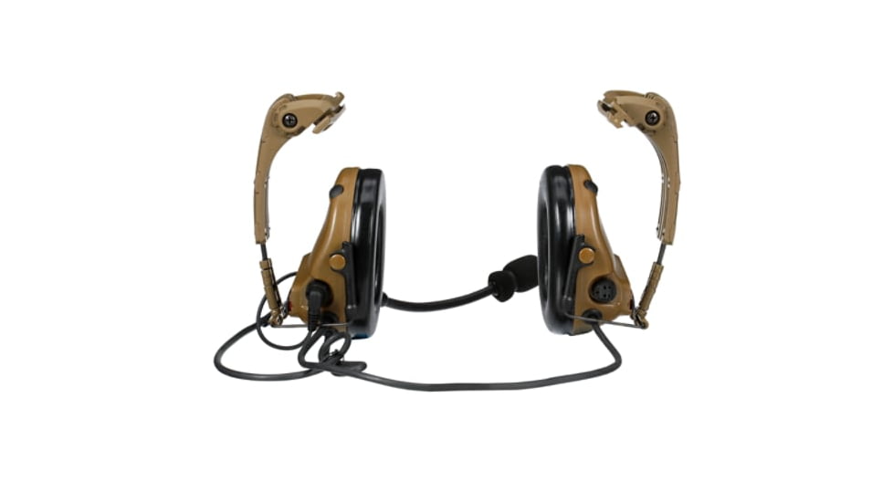 3M V Headset, w/ IHPS Attachment, Single Lead, Coyote Brown, MT20H682HPS-47 CY