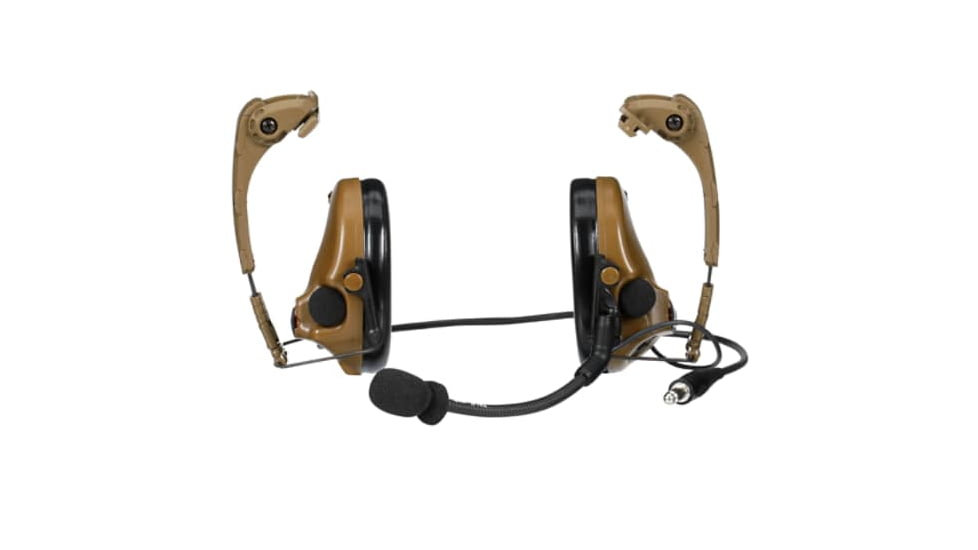 3M V Headset, w/ IHPS Attachment, Single Lead, Coyote Brown, MT20H682HPS-47 CY