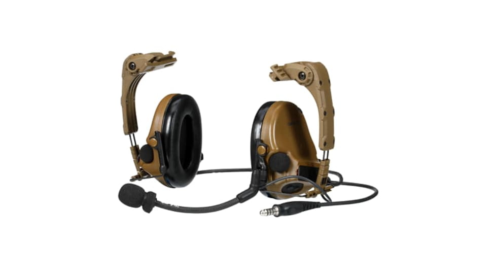 3M V Headset, w/ IHPS Attachment, Single Lead, Coyote Brown, MT20H682HPS-47 CY