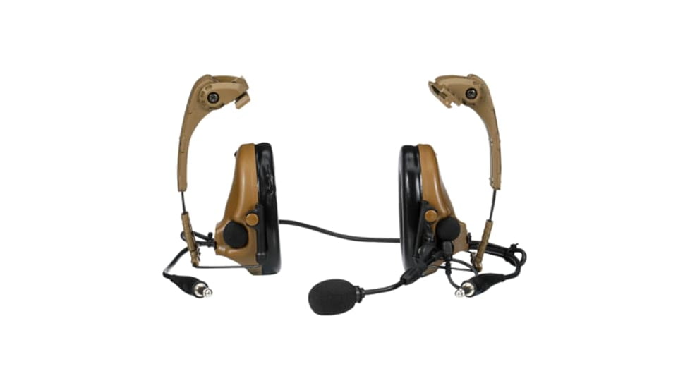 3M VI NIB Headset w/IHPS Attachment, Dual Lead, Coyote Brown, MT20H682HPS-19N CY