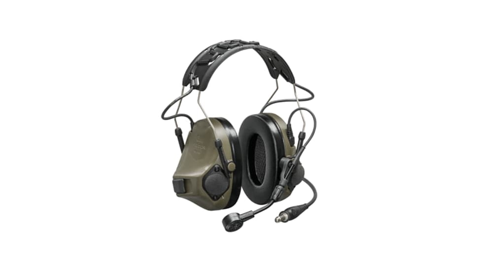 3M VIII Single Comm Headset, Nexus 4-Con, OD Green, MT14H418A-47 GN